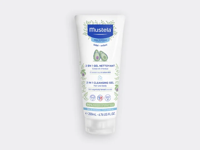 Mustela 2-in-1 Cleansing Gel Hair and Body 200ml – Image 3